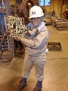 Gas cutting training in Japan